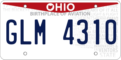 OH license plate GLM4310