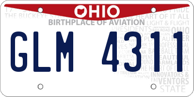OH license plate GLM4311