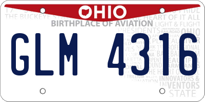 OH license plate GLM4316