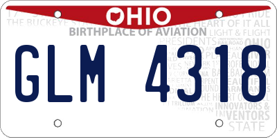 OH license plate GLM4318