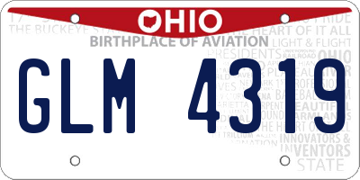 OH license plate GLM4319