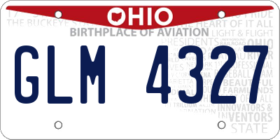 OH license plate GLM4327