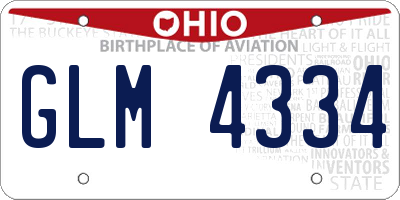 OH license plate GLM4334