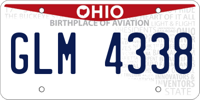 OH license plate GLM4338