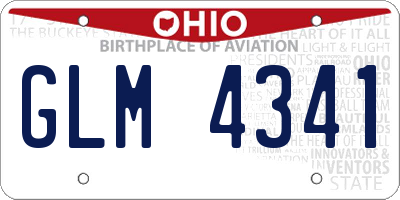 OH license plate GLM4341