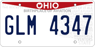 OH license plate GLM4347