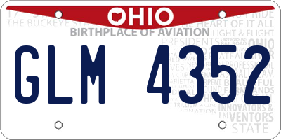 OH license plate GLM4352