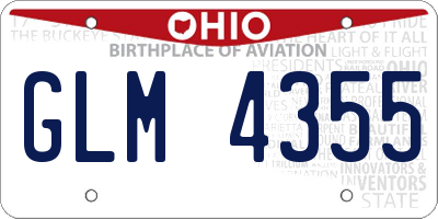 OH license plate GLM4355