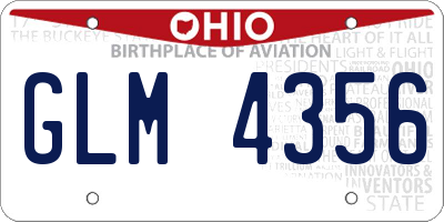 OH license plate GLM4356