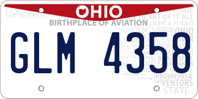 OH license plate GLM4358