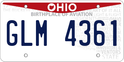 OH license plate GLM4361