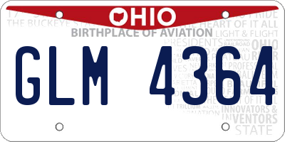 OH license plate GLM4364