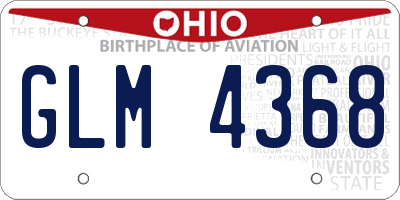 OH license plate GLM4368