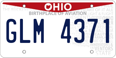 OH license plate GLM4371
