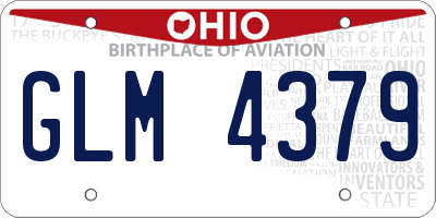 OH license plate GLM4379