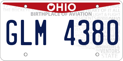 OH license plate GLM4380