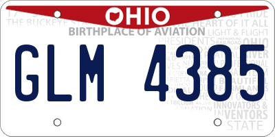 OH license plate GLM4385