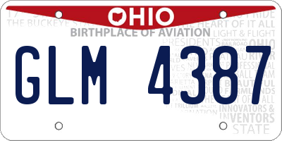 OH license plate GLM4387