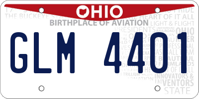 OH license plate GLM4401