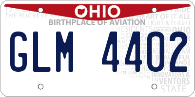 OH license plate GLM4402