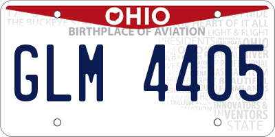 OH license plate GLM4405