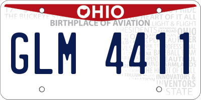 OH license plate GLM4411