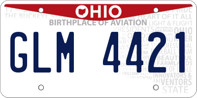 OH license plate GLM4421