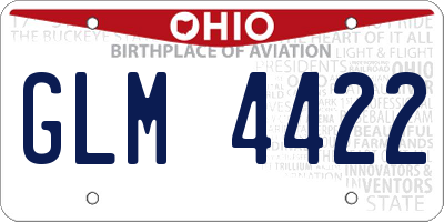 OH license plate GLM4422