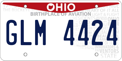 OH license plate GLM4424