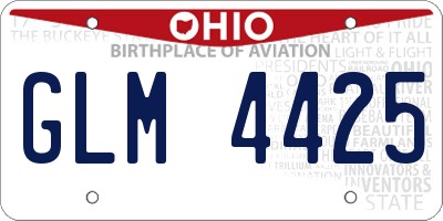 OH license plate GLM4425