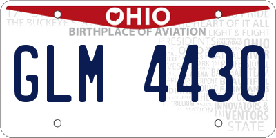 OH license plate GLM4430