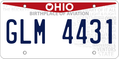 OH license plate GLM4431