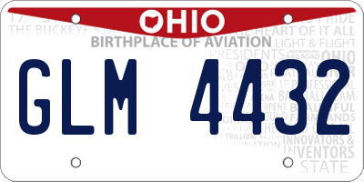 OH license plate GLM4432