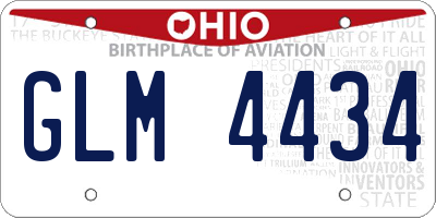 OH license plate GLM4434