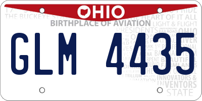 OH license plate GLM4435