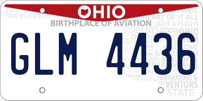 OH license plate GLM4436