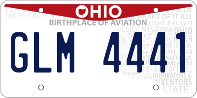 OH license plate GLM4441