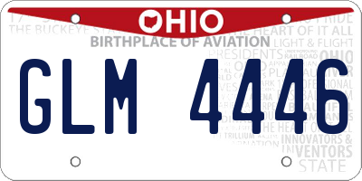 OH license plate GLM4446