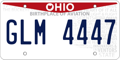 OH license plate GLM4447
