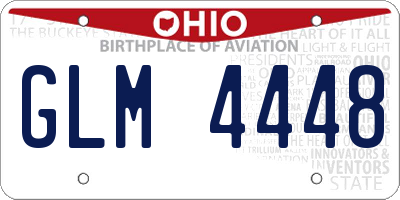 OH license plate GLM4448