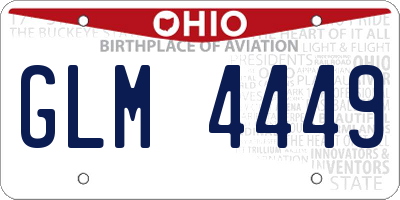 OH license plate GLM4449