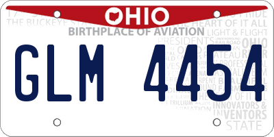OH license plate GLM4454