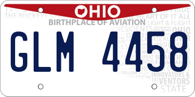 OH license plate GLM4458