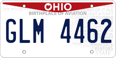 OH license plate GLM4462