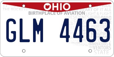 OH license plate GLM4463