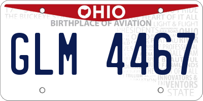 OH license plate GLM4467