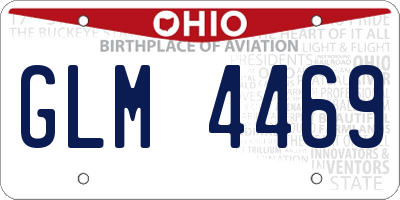 OH license plate GLM4469