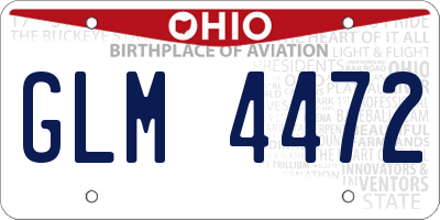 OH license plate GLM4472