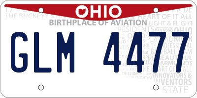 OH license plate GLM4477