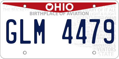 OH license plate GLM4479